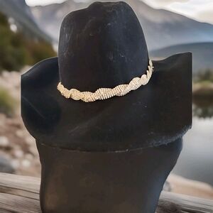 Steve Madden Black Satin Lined One Size Fits Most Stetson Like Hat NWT